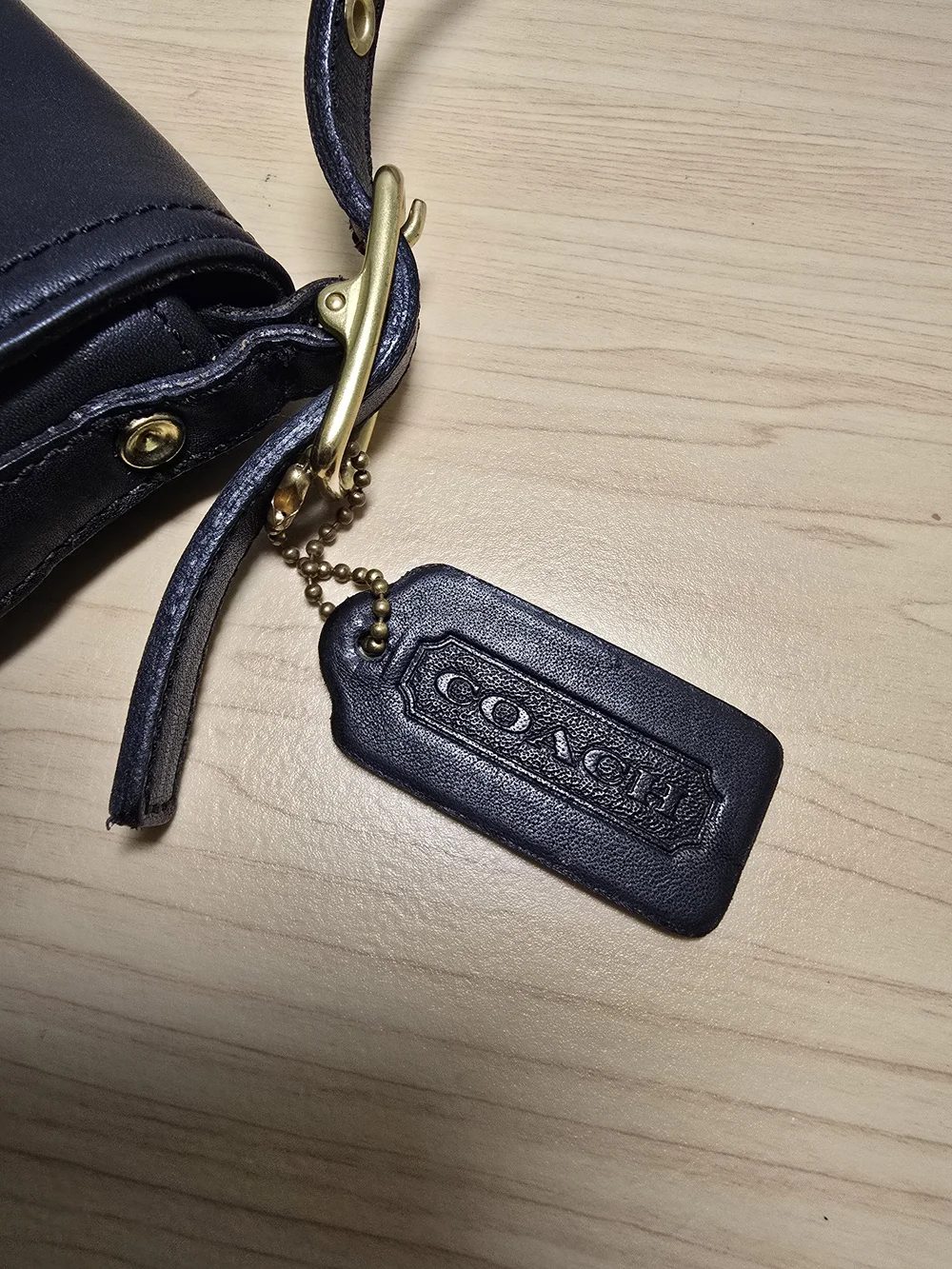 Vintage COACH 9821 Black Leather Slim Flap Crossbody Legacy Purse Made USA 2001